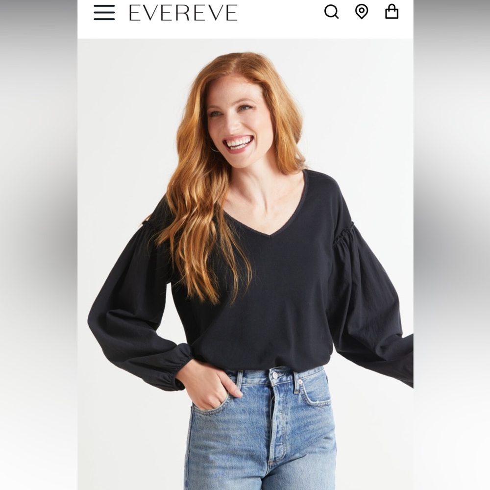 Redhaute poplin mixed sweatshirt in black from Evereve size S